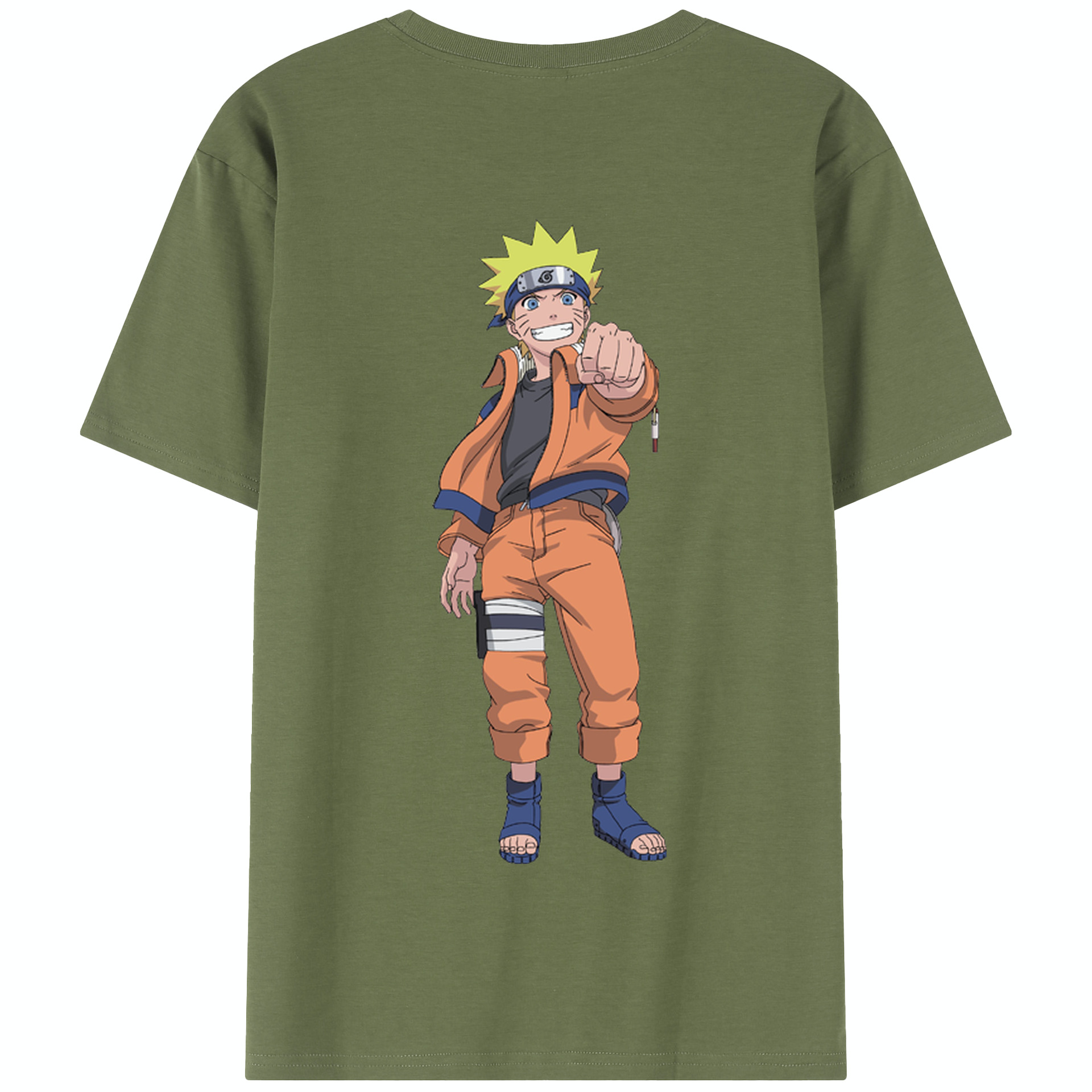 （画像用） NARUTO -ナルト- うずまき ナルト Uzumaki Naruto 綿100％半袖Tシャツ（背面プリント）
